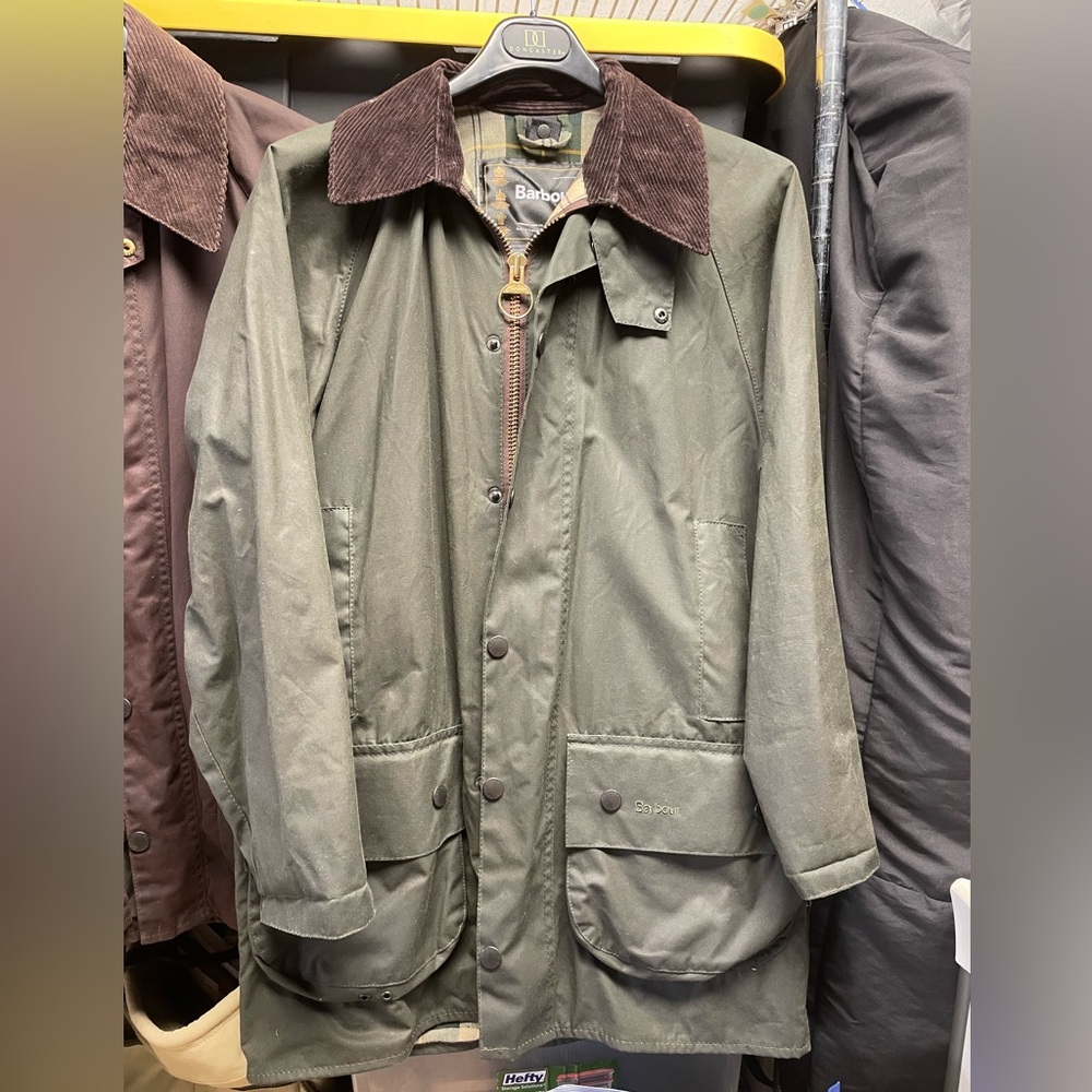 Barbour Beaufort dark green jacket